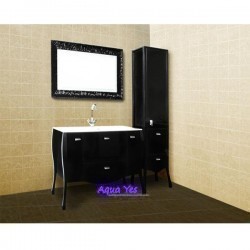 Комплект мебели Aquanet Мадонна 120 E (эл. об., сваровски) черный