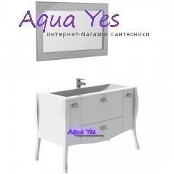 Комплект мебели Aquanet Мадонна 120 NEW (белый, белый-черный)