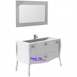 Комплект мебели Aquanet Мадонна 90 E (зеркало с подогревом) белый