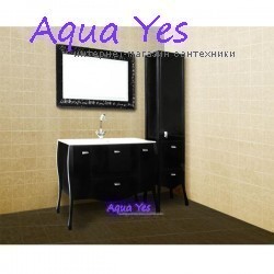 Комплект мебели Aquanet Мадонна 90 E (зеркало с подогревом) черный