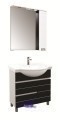 Комплект мебели Aquanet Доминика 80 белый/черный, зеркало LED с б/к