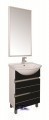 Комплект мебели Aquanet Доминика 60 белый/черный, зеркало LED