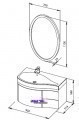 Комплект мебели Aquanet Сопрано 95 овальное зеркало белый